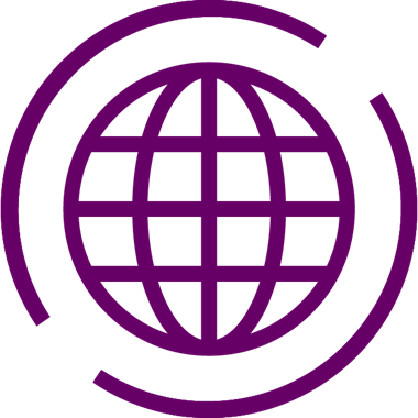 Purple icon globe